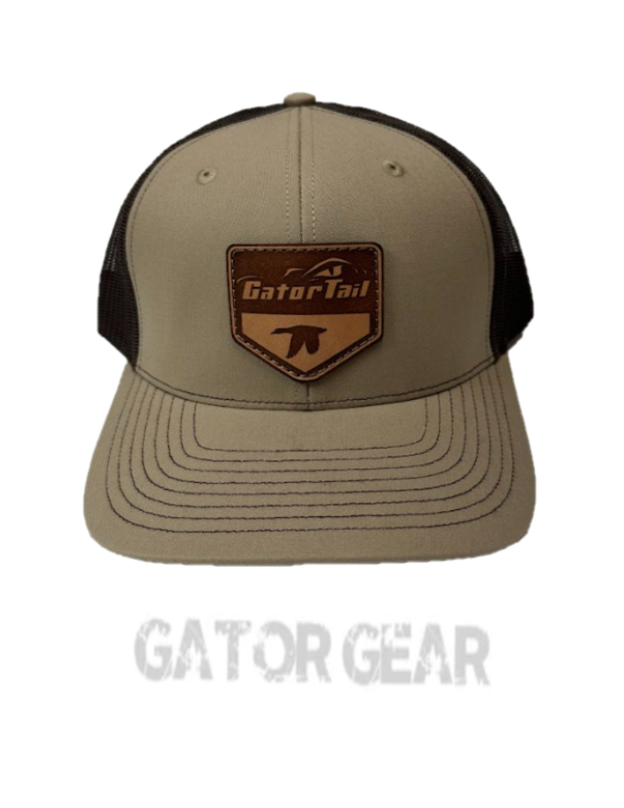 KHAKI/COFFEE Leather Duck Patch Gatortail