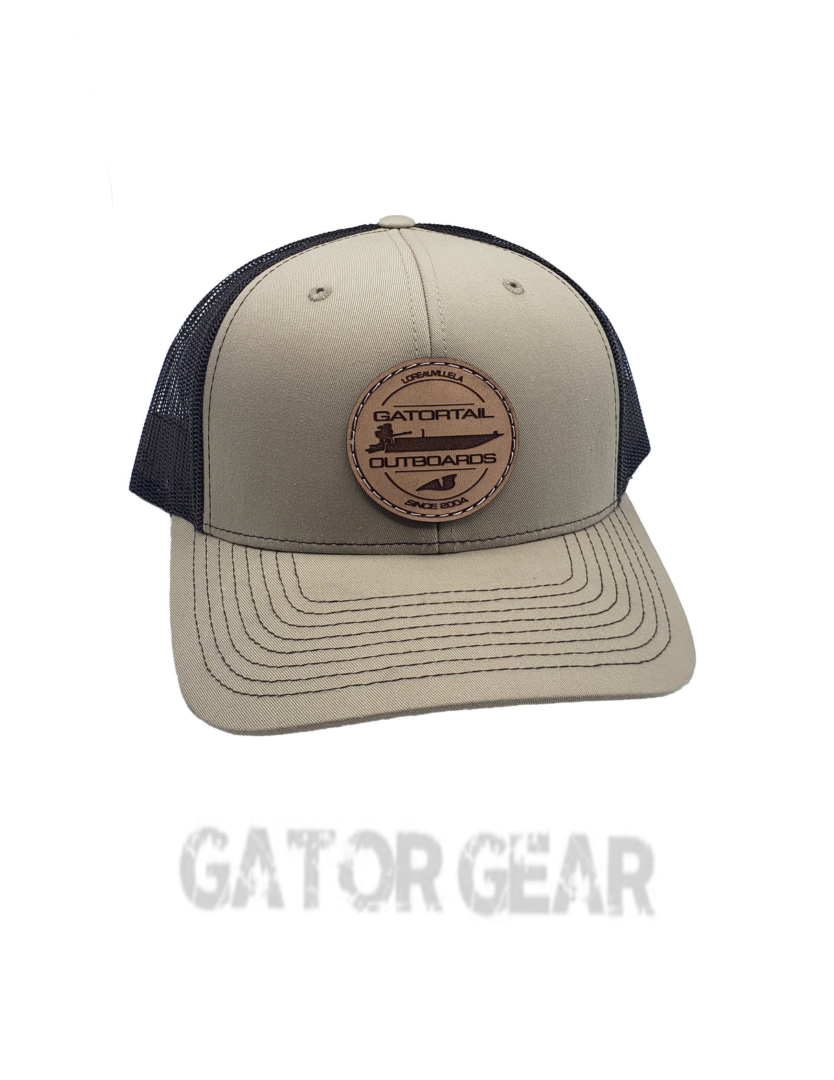 KHAKI/COFFEE Leather Boat Patch