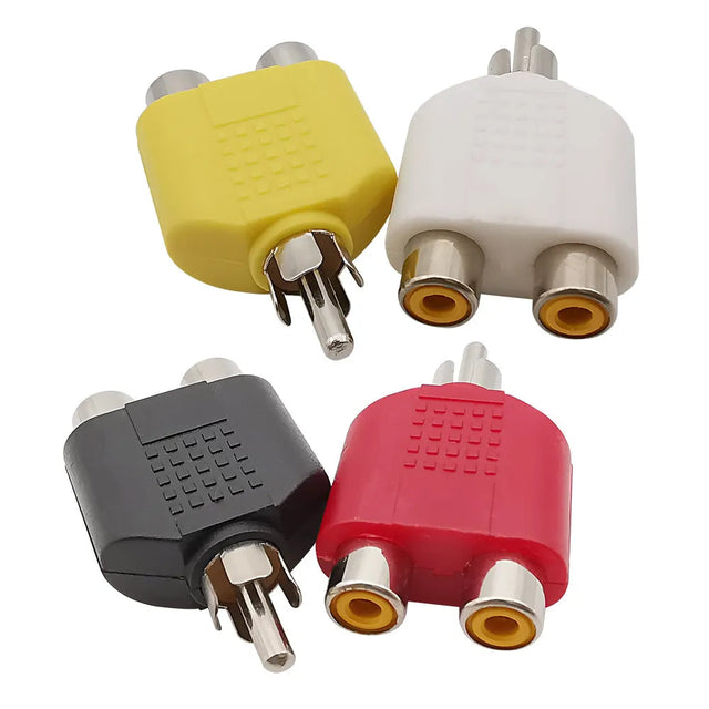 RCA Y Splitter Cable - Audio Video Adapter 1 Male to 2 Female 1 Pack TekShack