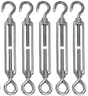 Heavy Duty Turnbuckle Tensioners (Hook & Eye) – Steel Cable Tightener for Wire Rope, Fence & Shade Sails TekShack