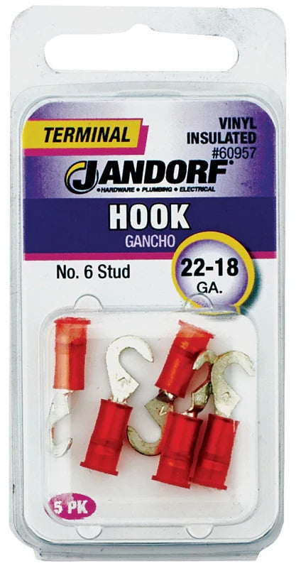 Term Hook 22-18 Vinyl #6 Stud P #60957 Jandorf