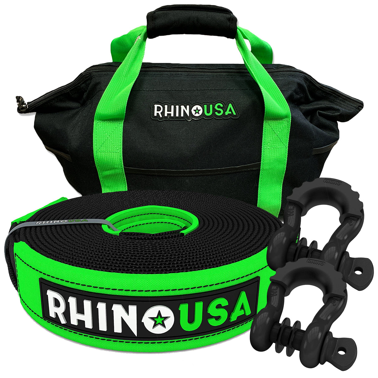 30' Tow Strap & D-Ring Shackle Set Combo