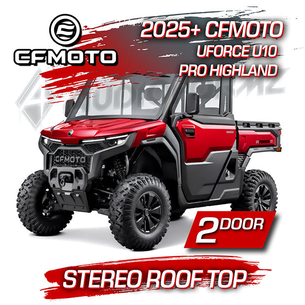 2025+ CFMoto UForce U10 Pro Highland Stereo Tops (2-Door) CFMoto