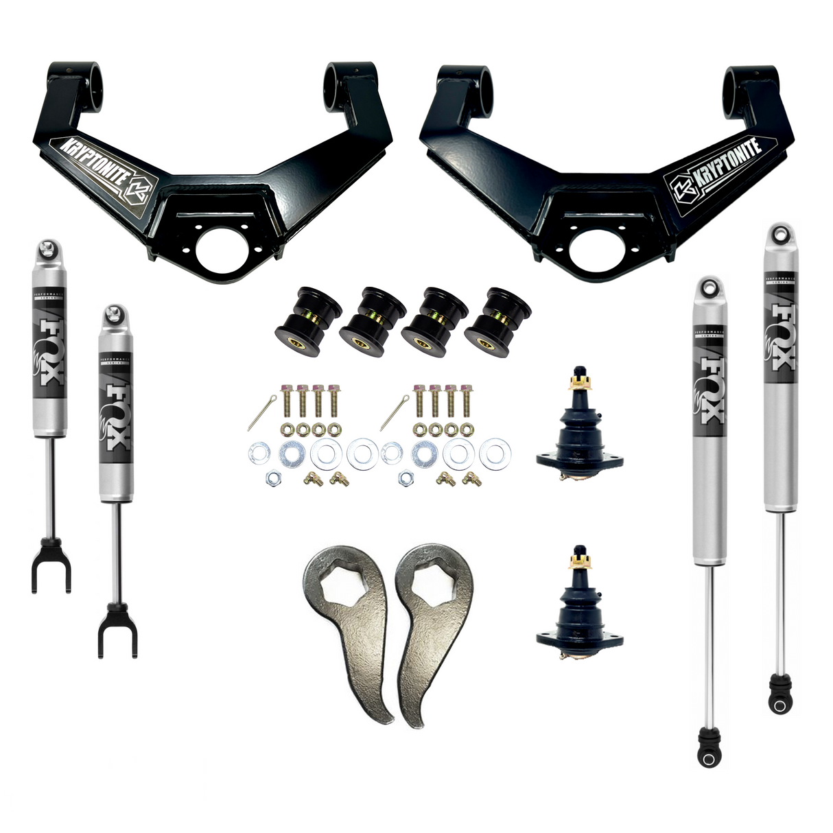 KRYPTONITE STAGE 3 LEVELING KIT WITH FOX SHOCKS FOR 2020-2025 CHEVY/GMC 2500HD/3500