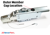 UFP A-160 Actuator Outer Member Cap, 2 1/2" Black Plastic, Pop In