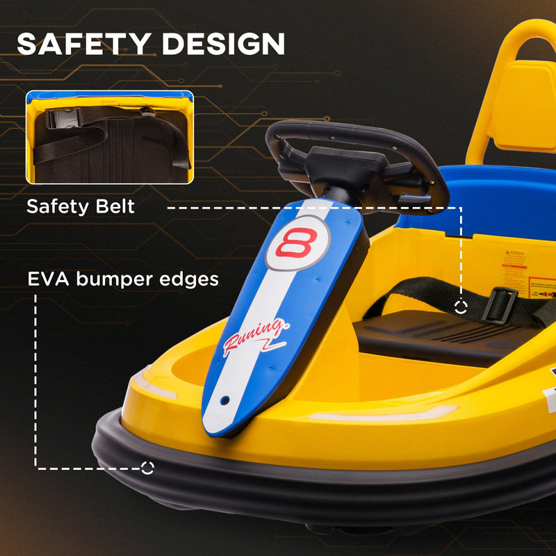 360° Rotating Electric Bumper Car for Kids - Fun Ride On Toy with 6V Battery