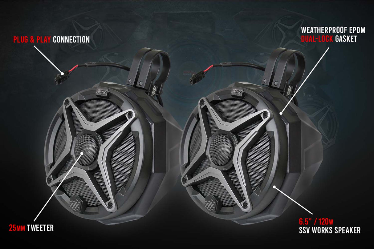 SSV WORKS Can-Am X3 Complete 5 Speaker SSV System