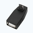 USB Female to Micro USB Male 180° adapter down angled TekShack