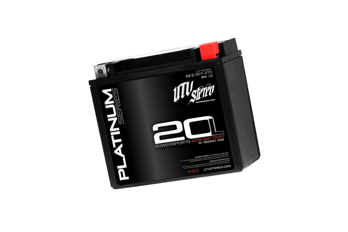 Platinum Series AGM 20L Battery | UTVS-20L UTV Stereo