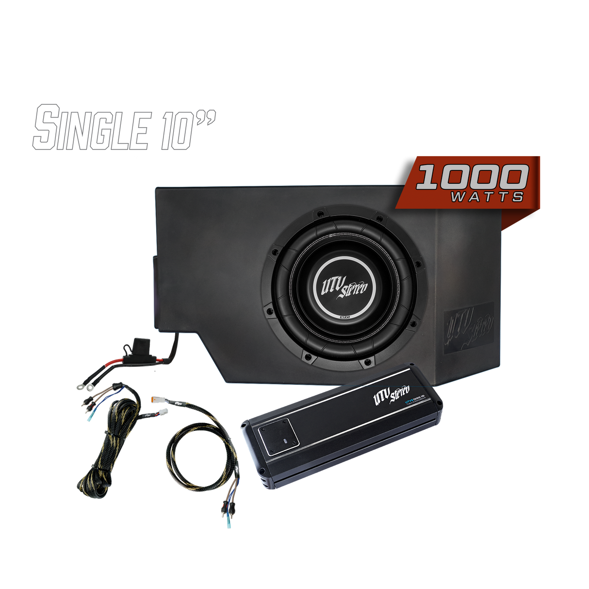 Can-Am® Defender 1000W Single Driver Side 10" Subwoofer Kit | UTVS-DEF-SUB-1000-DRIVER