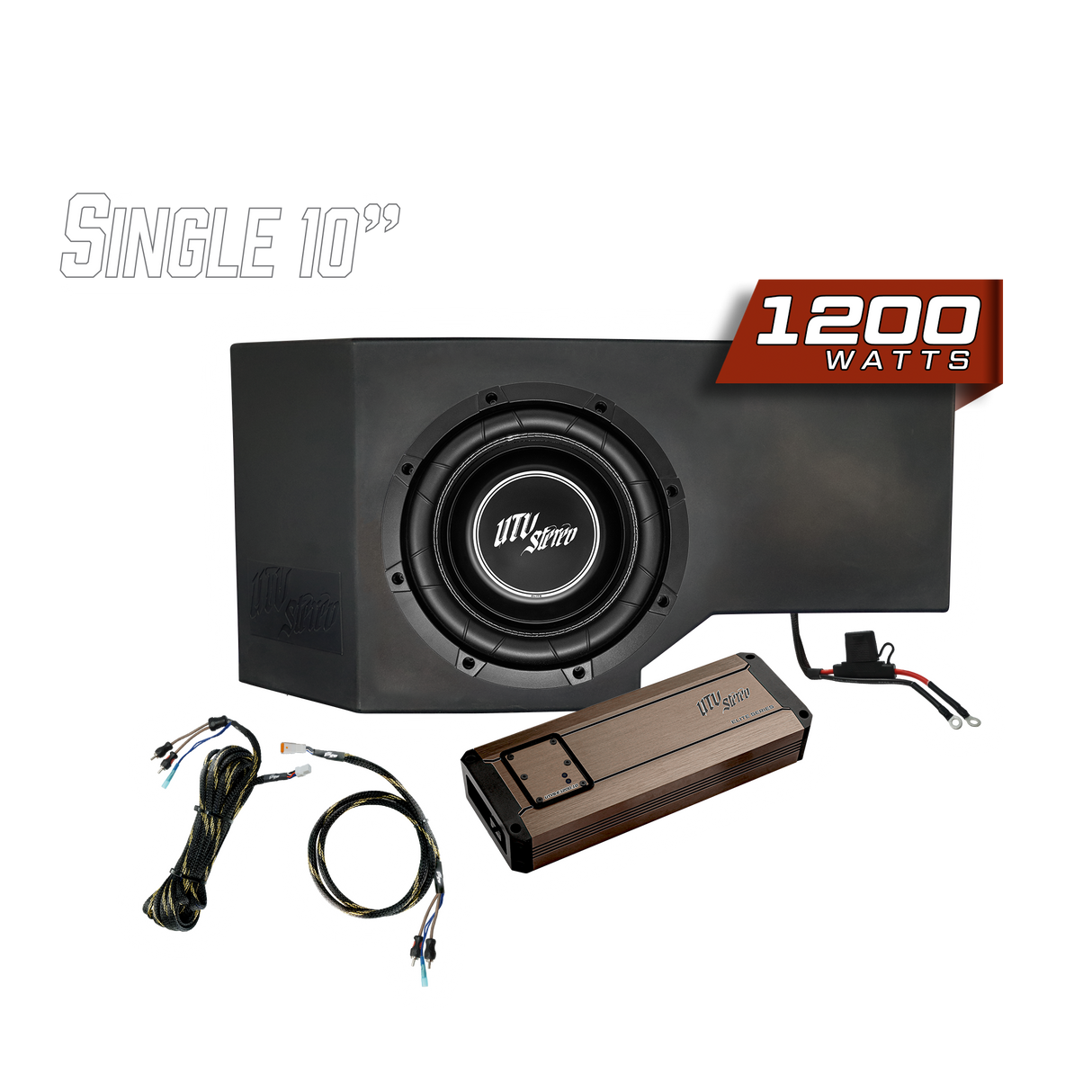 Can-Am® Defender HD10 1200W Single Side 10" Subwoofer Kit  | UTVS-DEF-SUB-1200 UTV Stereo