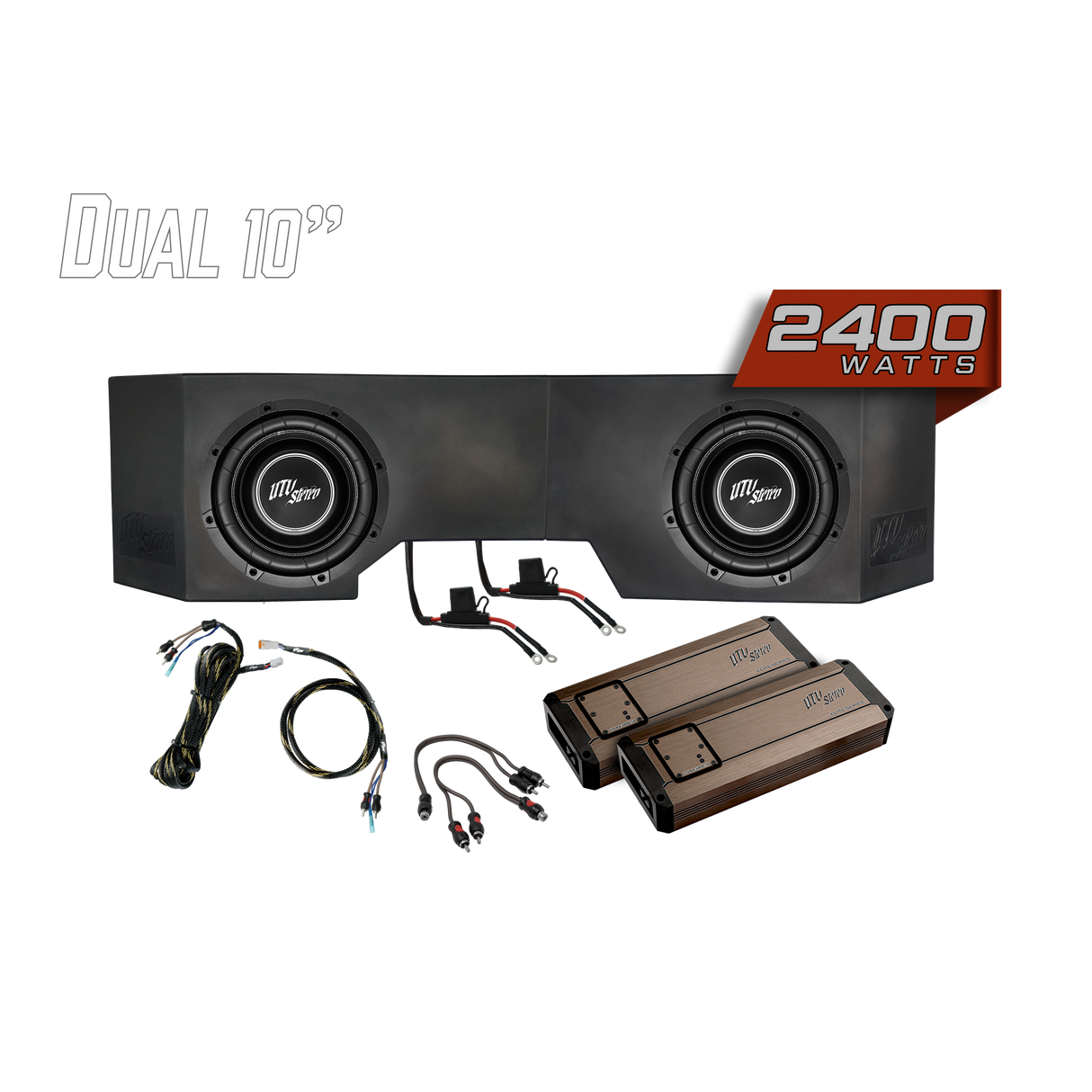 Can-Am® Defender HD10 2400W Dual 10"Subwoofer Kit | UTVS-DEF-SUB-2400-2 UTV Stereo