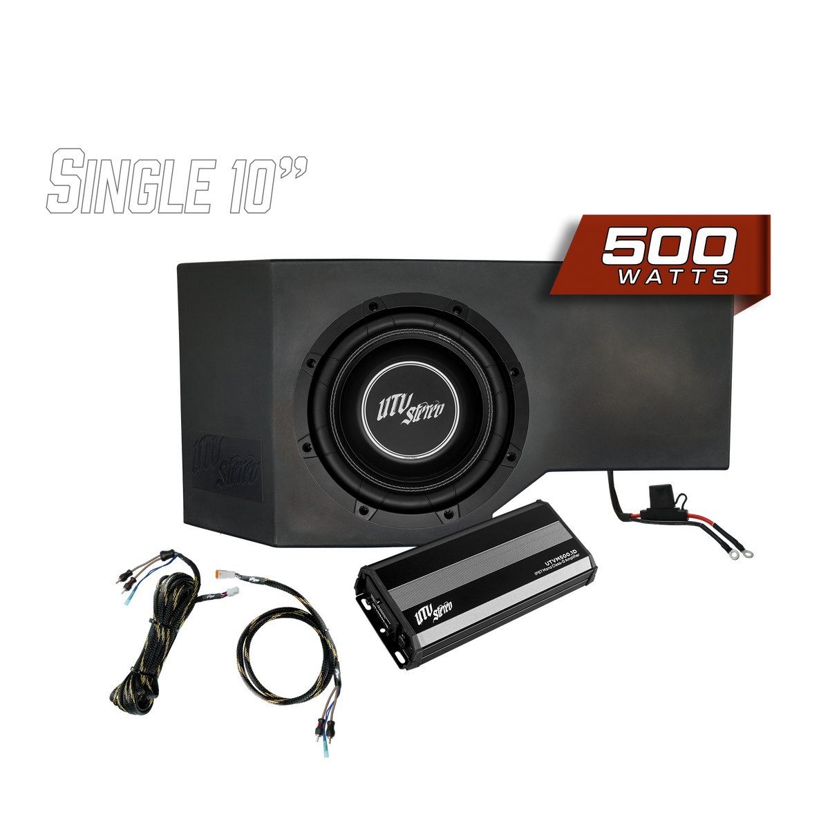 Can-Am® Defender HD10 500W Single Side 10" Subwoofer Kit | UTVS-DEF-SUB-500