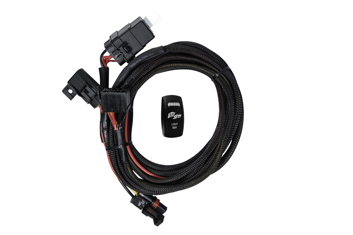 RZR® Pro Series High Current Harness + Rocker Switch & Pulse Bar Plug | UTVS-PRO-HRN-HC-RKR UTV Stereo
