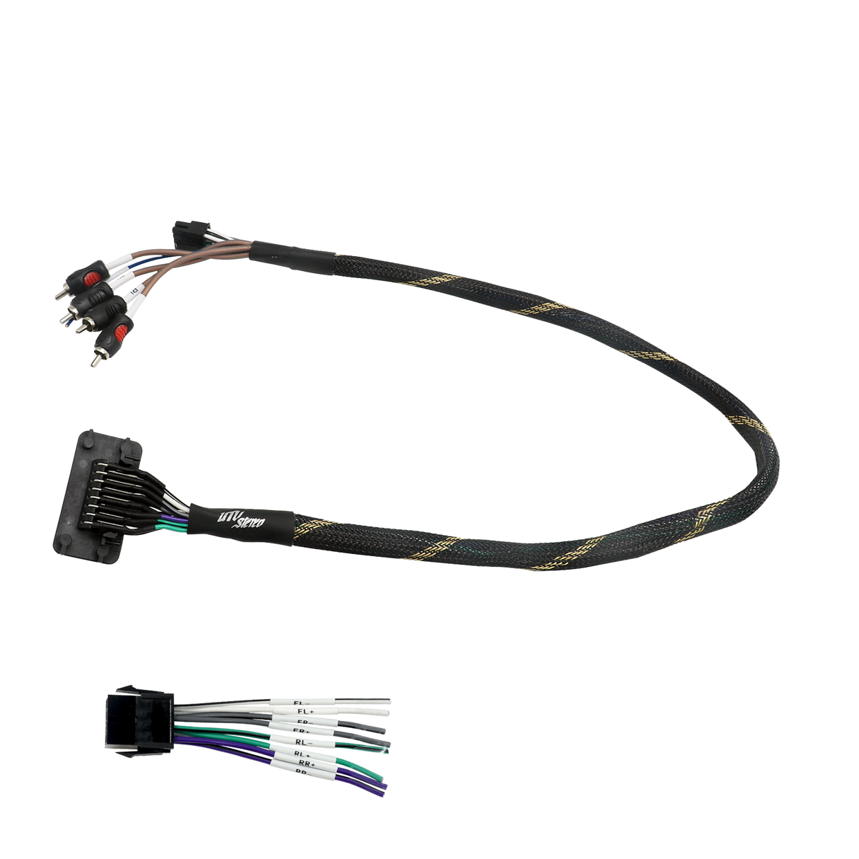 '20-'26 RZR® Pro Series Ride Command Front & Rear RCA Output + Speaker Wire & Remote | UTVS-PRO-RC-RCA-OUT UTV Stereo