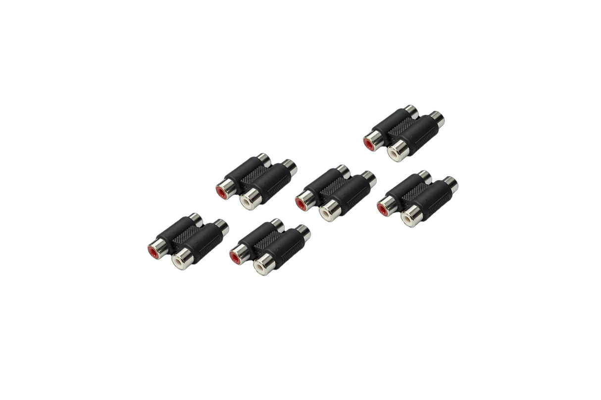 UTV Stereo RCA Barrel Connectors Female (6-Pack) | UTVS-RCA-BARREL-3