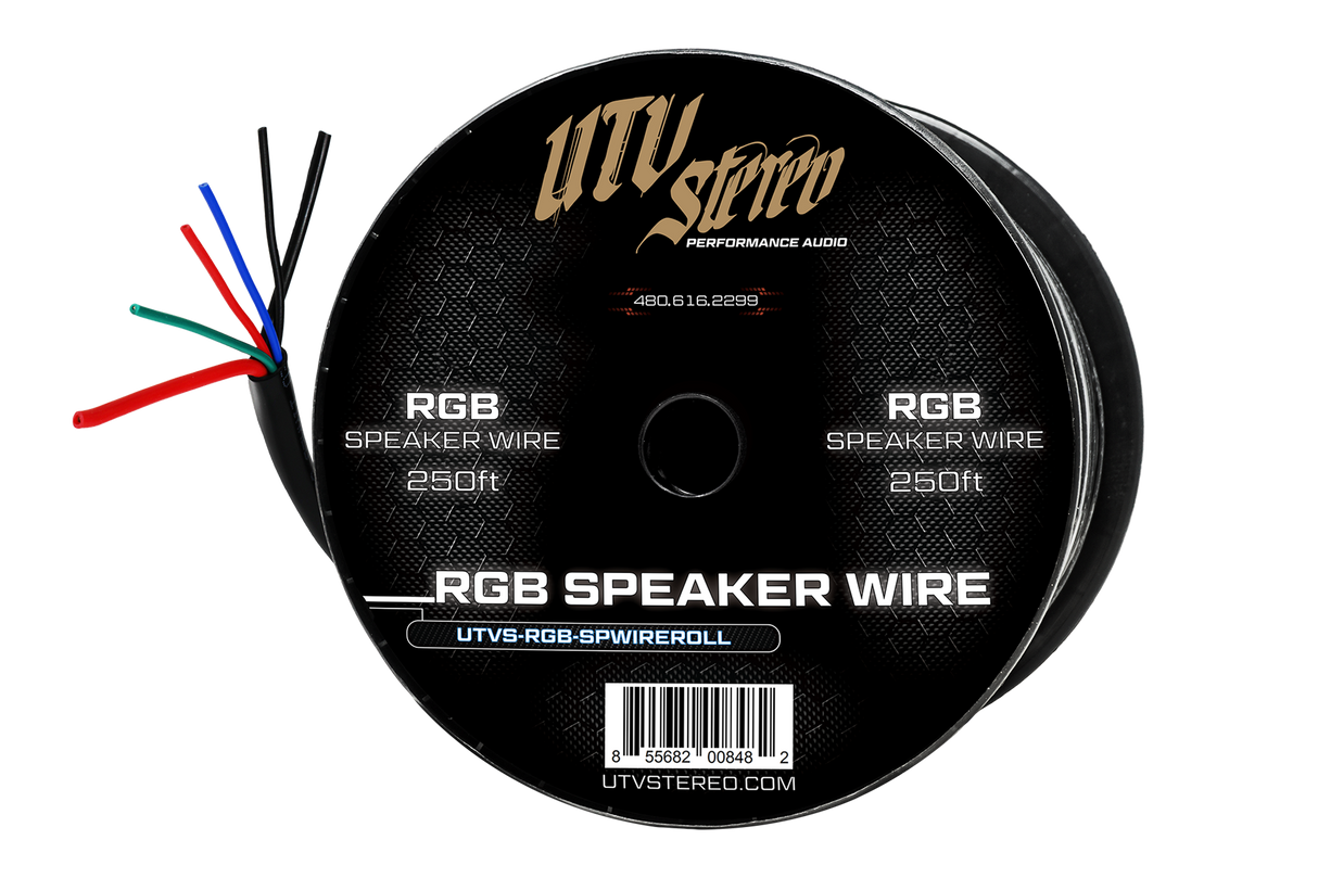 6 Conductor RGB Speaker Wire - 50' | UTVS-RGB-SPWIRE-50 UTV Stereo