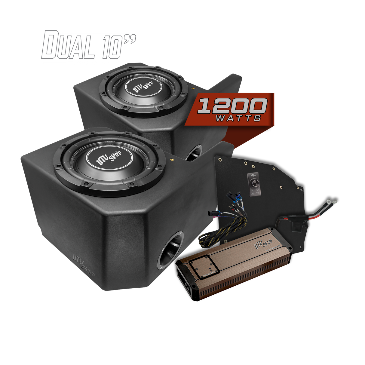 Polaris® Ranger 1200W Dual 10" Subwoofer Kit | UTVS-RNG-SUB-1200-2 UTV Stereo