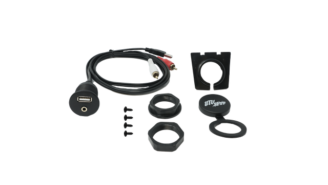 USB & Auxiliary Flush Mount Adapter for Source Units | UTVS-USB/AUX-FLMT UTV Stereo