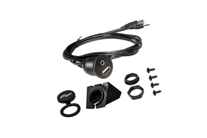 USB & Auxiliary Flush Mount Adapter for Source Units | UTVS-USB/AUX-FLMT