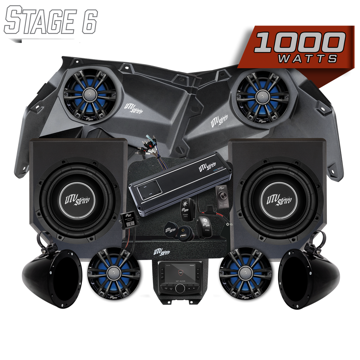 Can-Am® X3 Signature Series Stage 6 Stereo Kit |  UTVS-X3-S6-S UTV Stereo