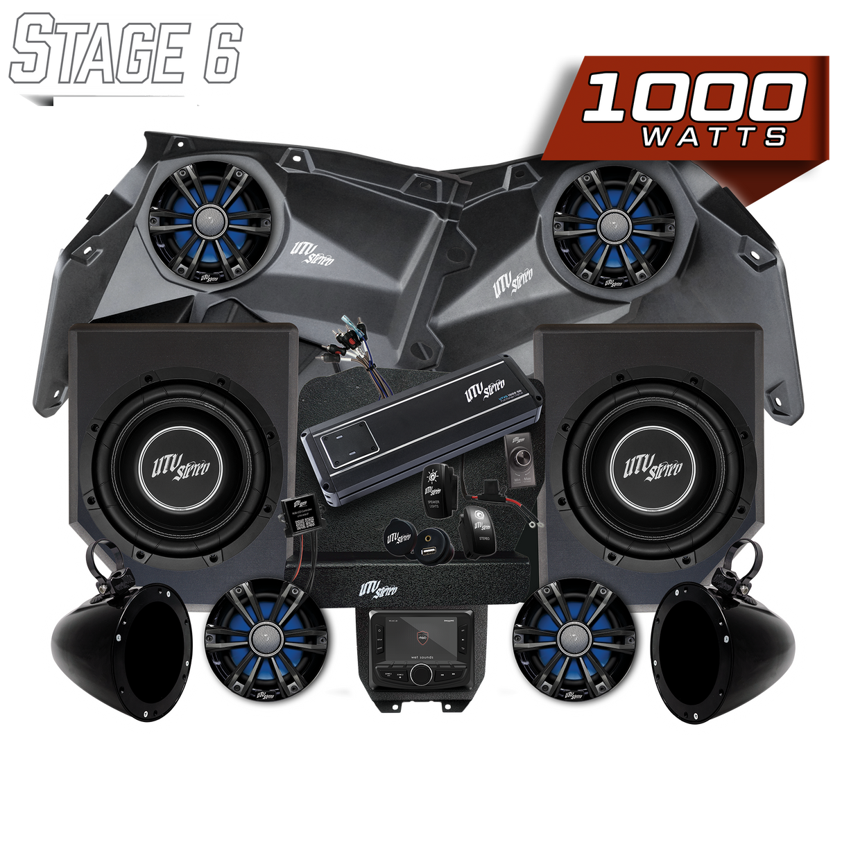 Can-Am® X3 Signature Series Stage 6 Stereo Kit |  UTVS-X3-S6-S UTV Stereo