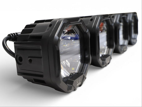 2 Light U-Con Interlocking Off Road LED Pod With Amber or White DRL Running Light GGLighting