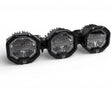 3 Light U-Con Interlocking Off Road LED Pod With Amber or White DRL Running Light GGLighting