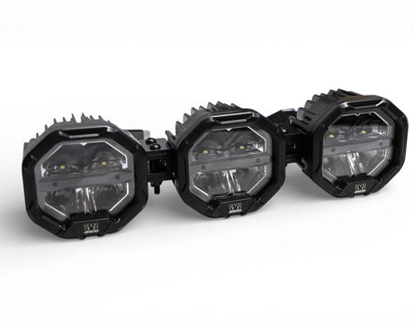 3 Light U-Con Interlocking Off Road LED Pod With Amber or White DRL Running Light GGLighting