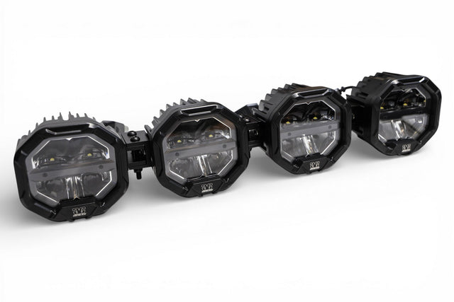 4 Light U-Con Interlocking Off Road LED Pod With Amber or White DRL Running Light GGLighting