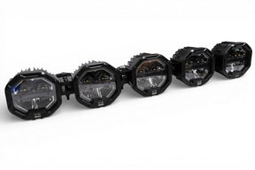 5 Light U-Con Interlocking Off Road LED Pod With Amber or White DRL Running Light GGLighting