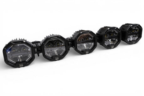 5 Light U-Con Interlocking Off Road LED Pod With Amber or White DRL Running Light GGLighting