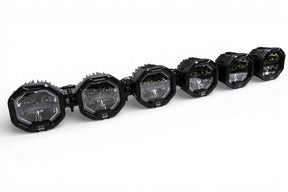 6 Light U-Con Interlocking Off Road LED Pod With Amber or White DRL Running Light GGLighting