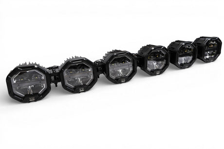6 Light U-Con Interlocking Off Road LED Pod With Amber or White DRL Running Light GGLighting