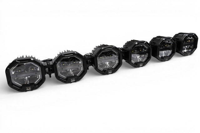 6 Light U-Con Interlocking Off Road LED Pod With Amber or White DRL Running Light GGLighting