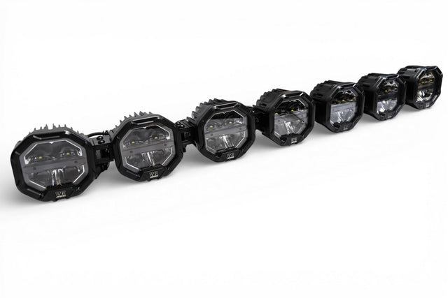 7 Light U-Con Interlocking Off Road LED Pod With Amber or White DRL Running Light GGLighting