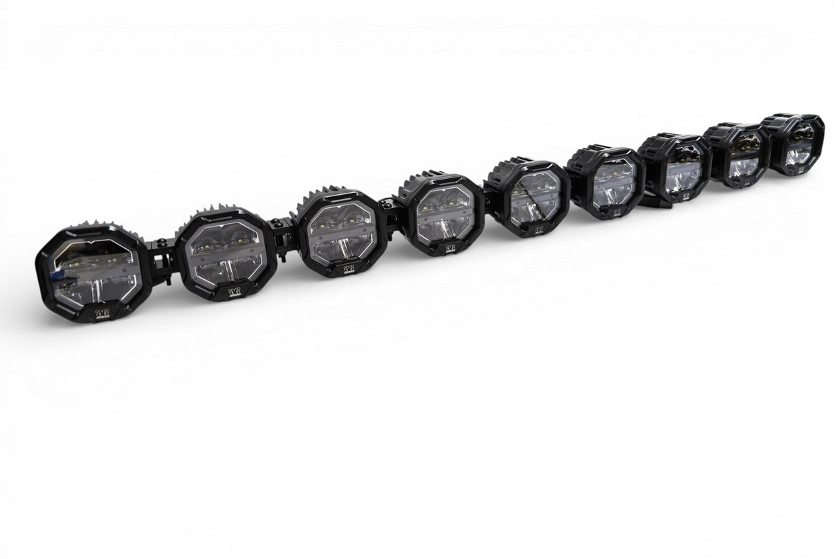9 Light U-Con Interlocking Off Road LED Pod With Amber or White DRL Running Light GGLighting