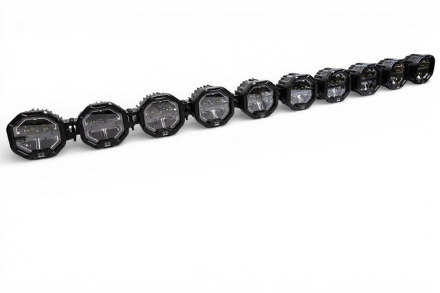 10 Light U-Con Interlocking Off Road LED Pod With Amber or White DRL Running Light GGLighting