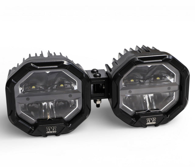 2 Light U-Con Interlocking Off Road LED Pod With Amber or White DRL Running Light GGLighting