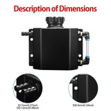 Universal Coolant Reservoir Tank Coolant Overflow Tank Reservoir Expansion 1L