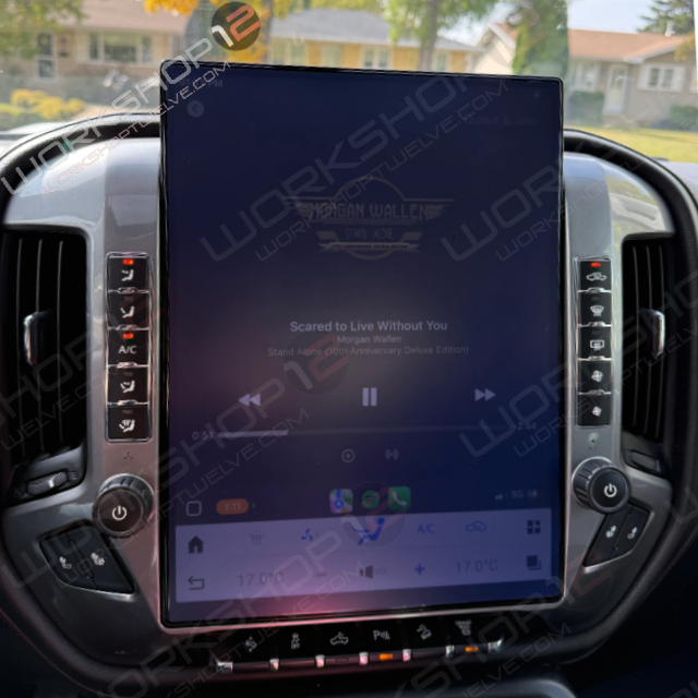 GMC Sierra 2014-2018 15.6" Workshop 12 Tesla-Style Screen Workshop 12