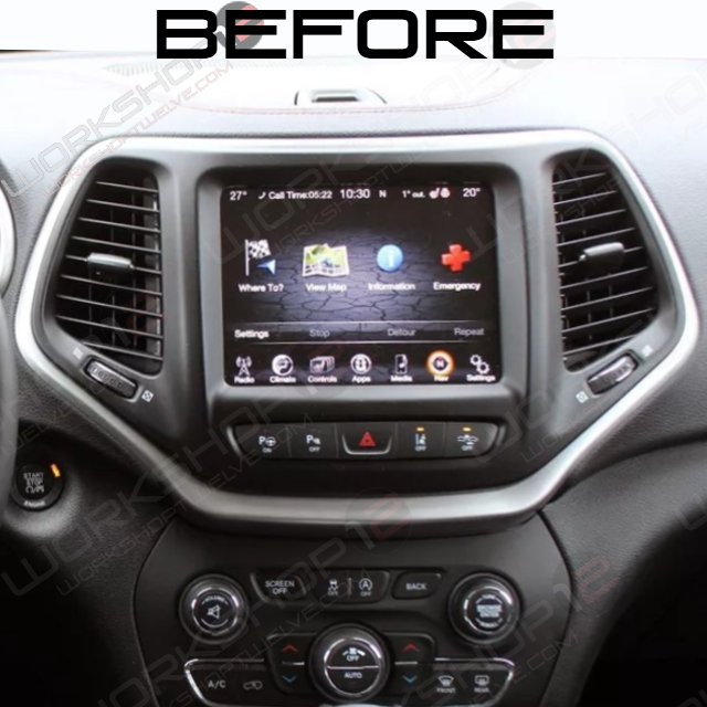 Jeep Cherokee 2014-2020 Workshop 12 Tesla-Style Screen Workshop 12