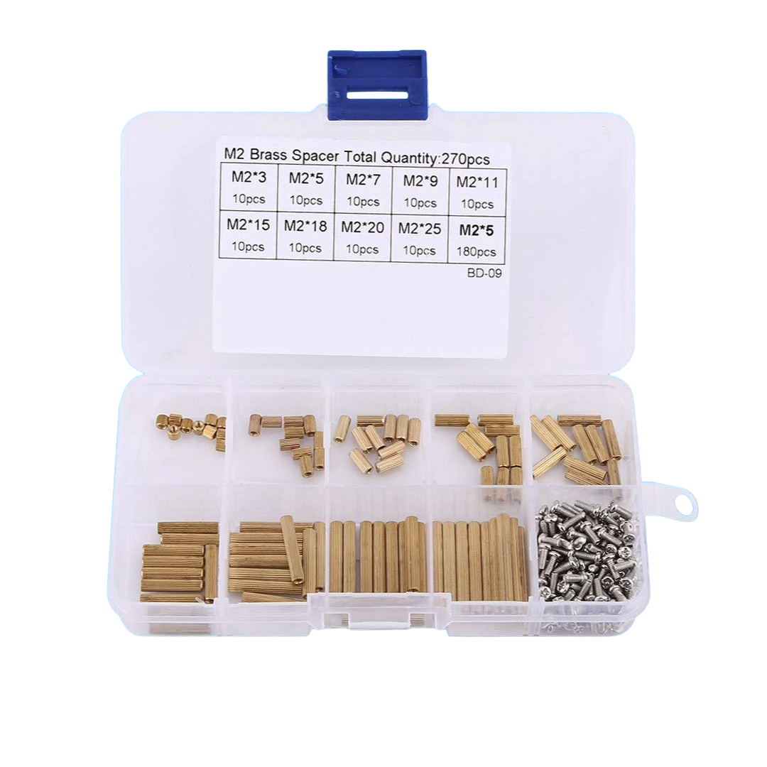 M2 Brass Standoff Kit 270pcs Motherboard Standoffs and Screws Assortment Generic