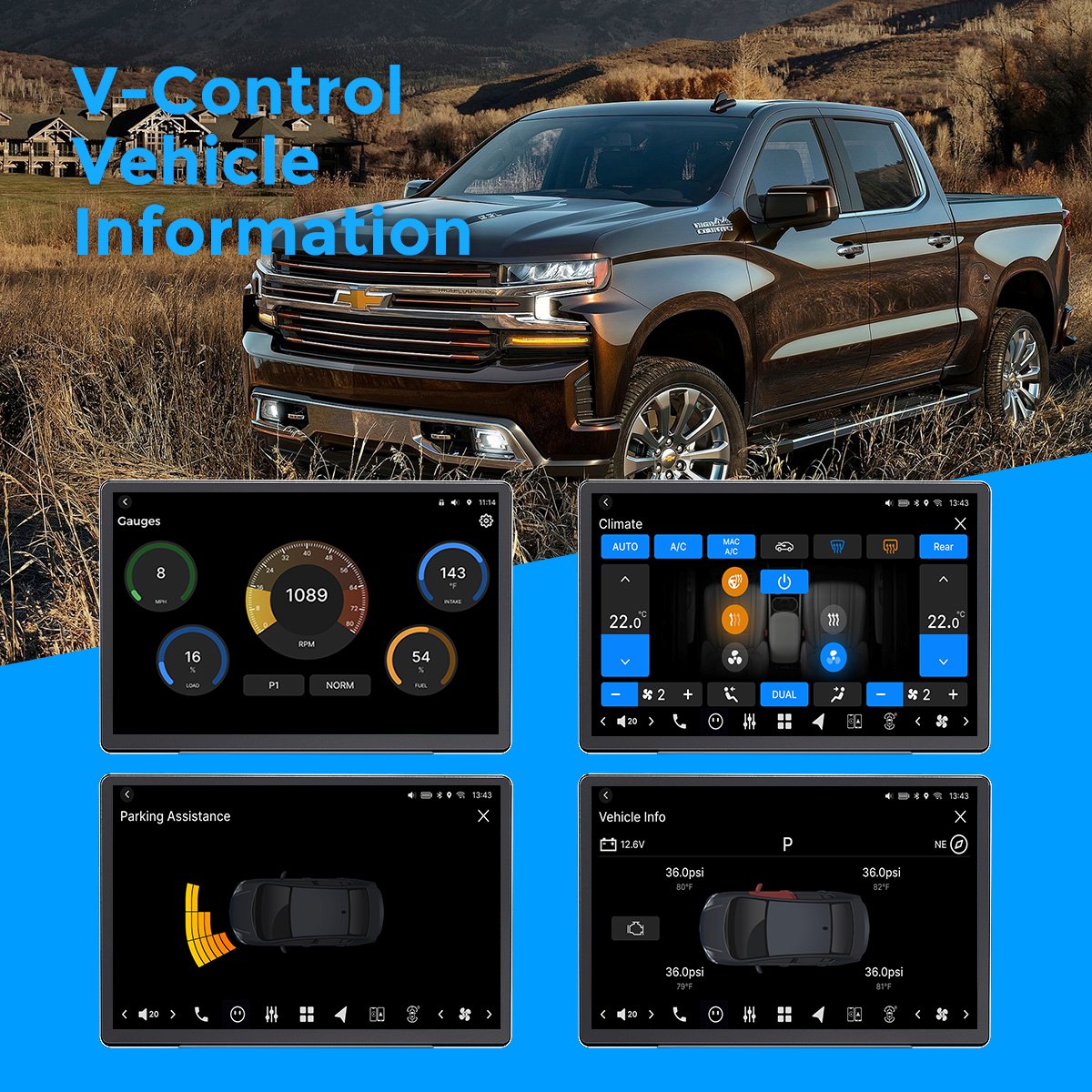 VISION 14” Single DIN Android Car Universal Radio
