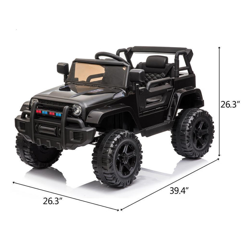 Electric Ride-On Car Truck for Kids with MP3, LED Lights, and Remote Control - 3 Speed Options