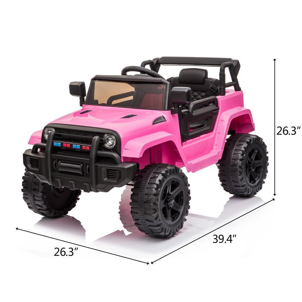 Electric Ride-On Car Truck for Kids with MP3, LED Lights, and Remote Control - 3 Speed Options