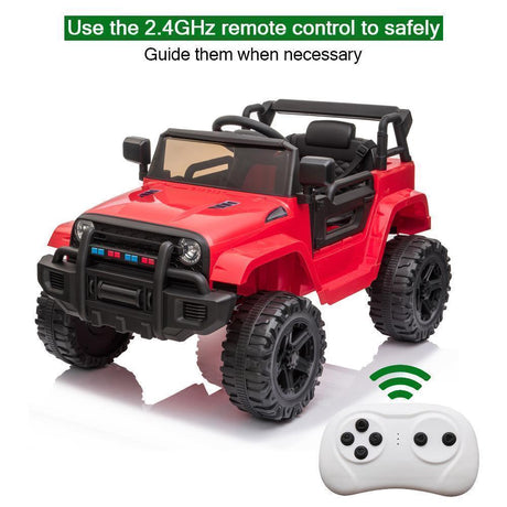 Electric Ride-On Car Truck for Kids with MP3, LED Lights, and Remote Control - 3 Speed Options