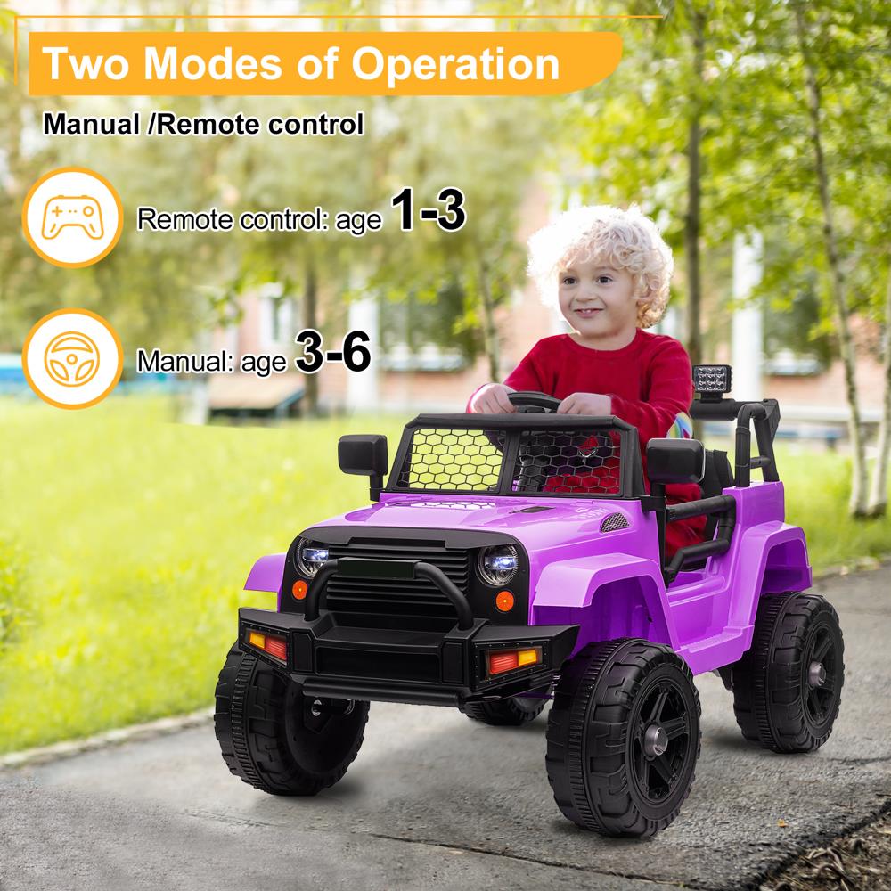 3-in-1 Electric Ride On Car Truck with 3 Speed RC Mode - Supports up to 62lbs