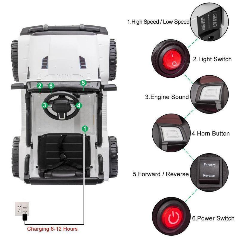 Interactive Ride-On Car Truck for Kids with Music, Lights, 3 Speeds, and Remote Control Safety Guide