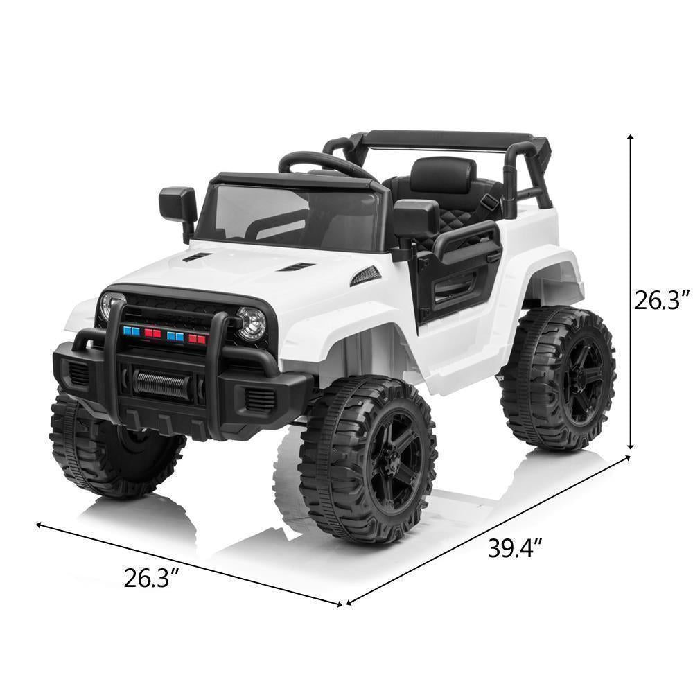 Electric Ride-On Car Truck for Kids with MP3, LED Lights, and Remote Control - 3 Speed Options